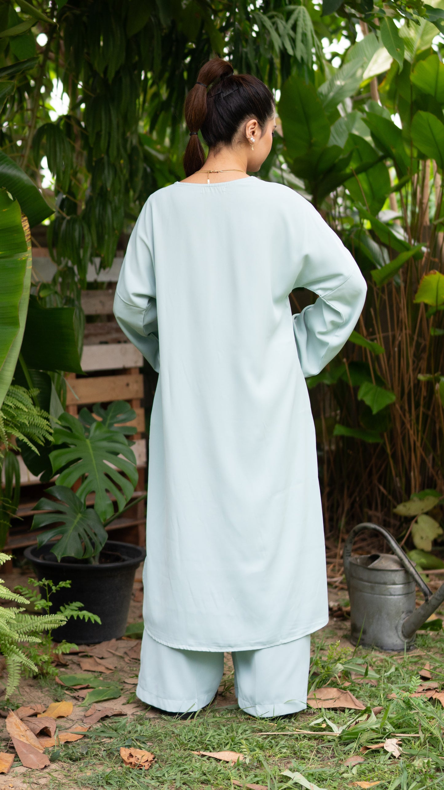 Edza Tunic Top in Mint Green