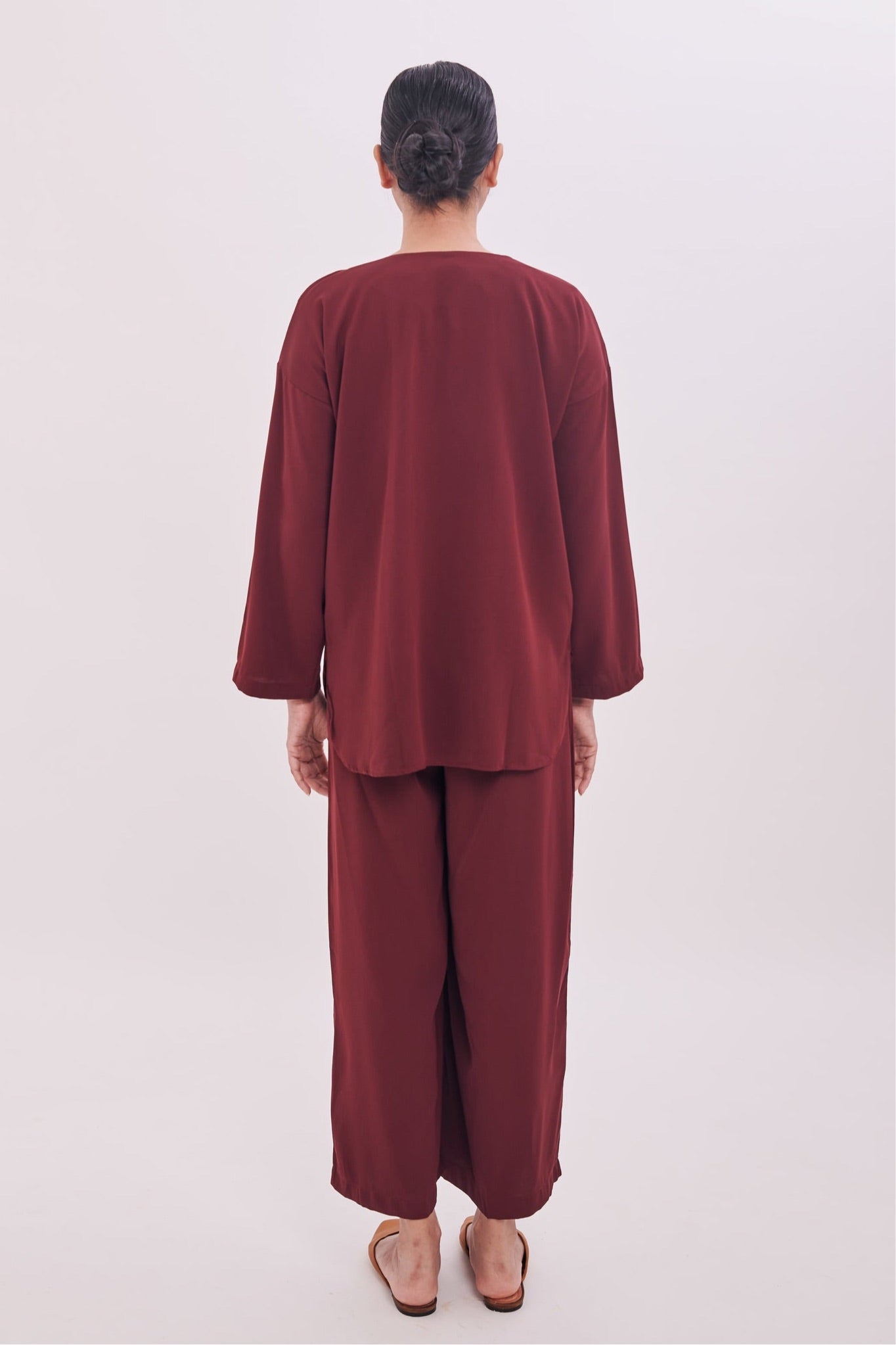 Edza Top in Maroon