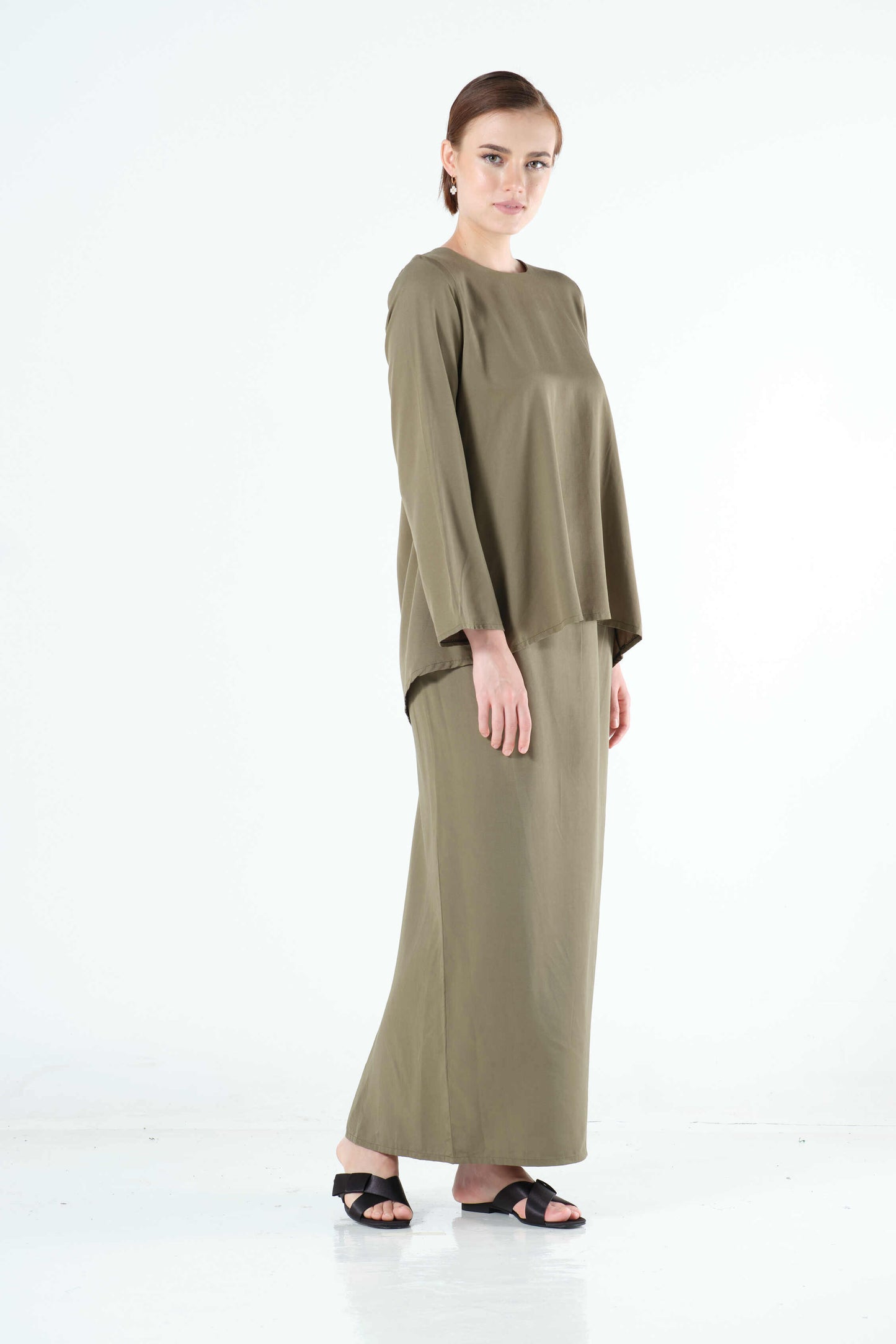 Shaima Top in Army Green