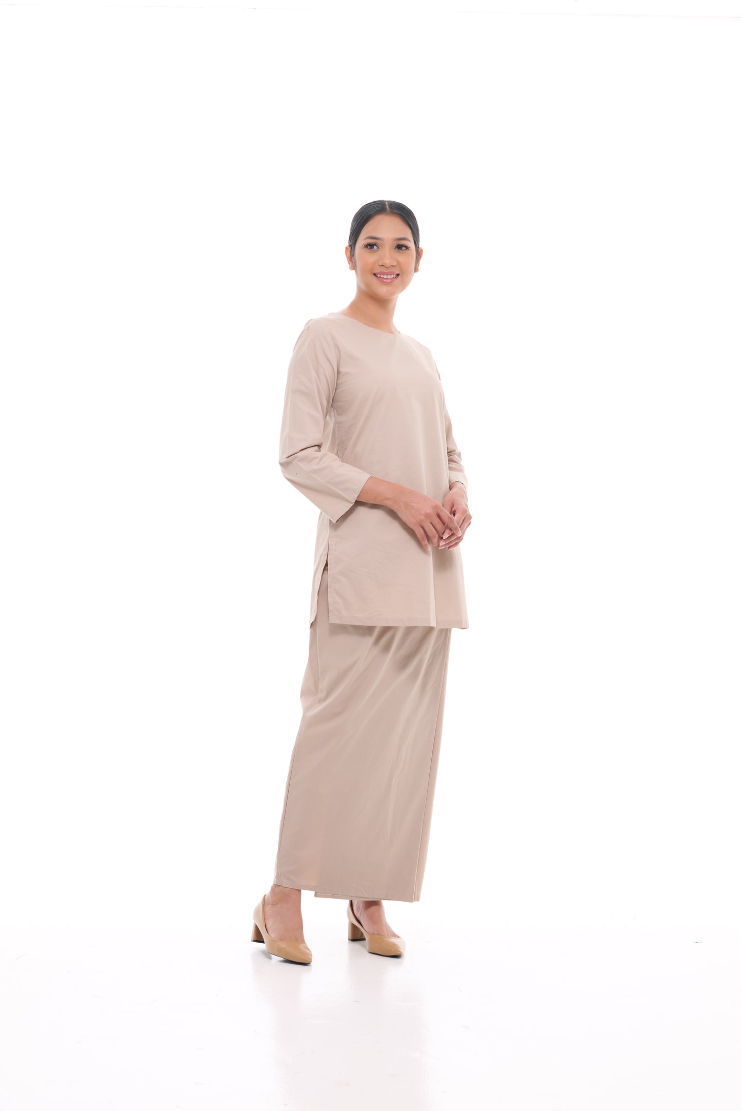 Nabilah Kurung in Khaki