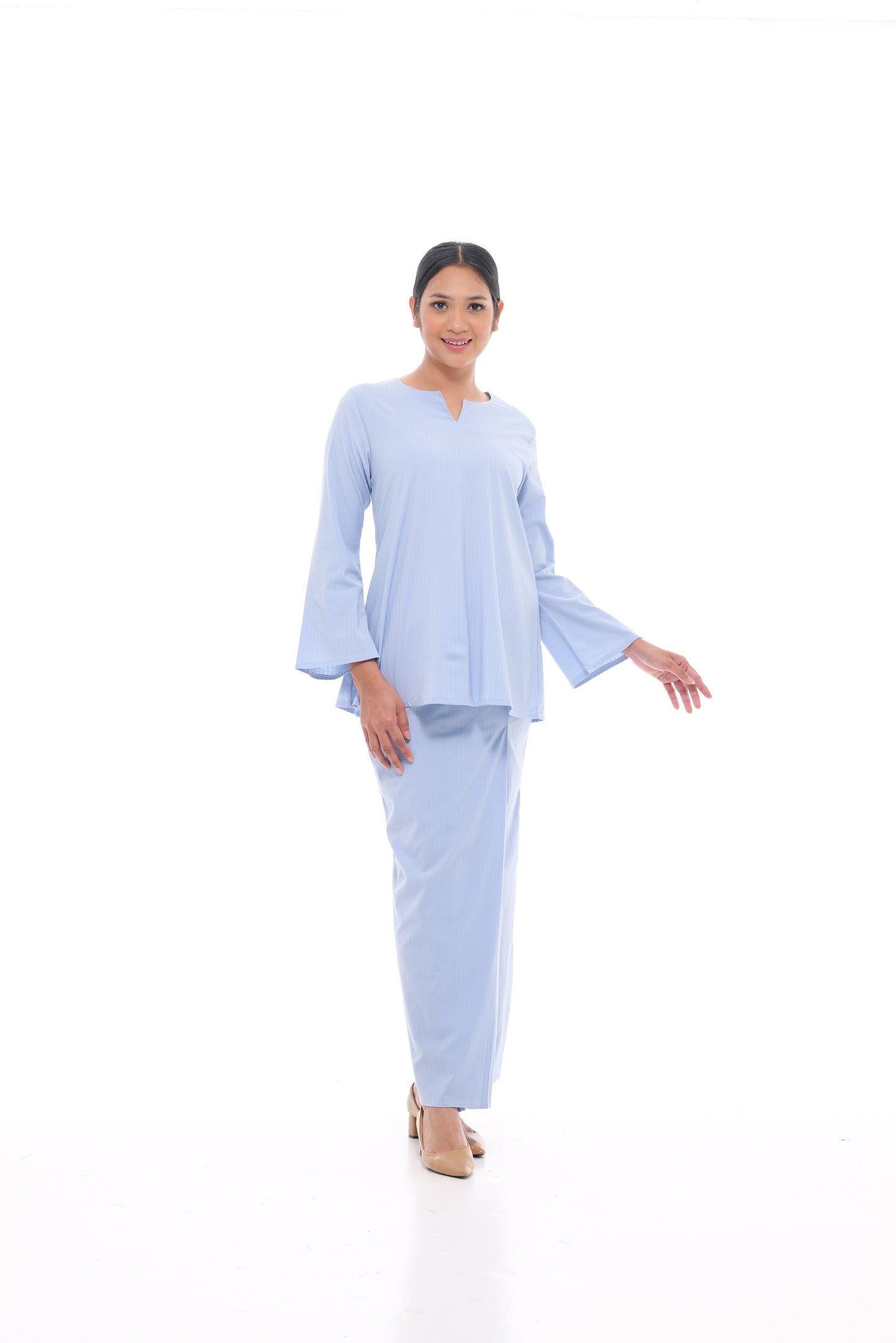 Junita Top in Powder Blue