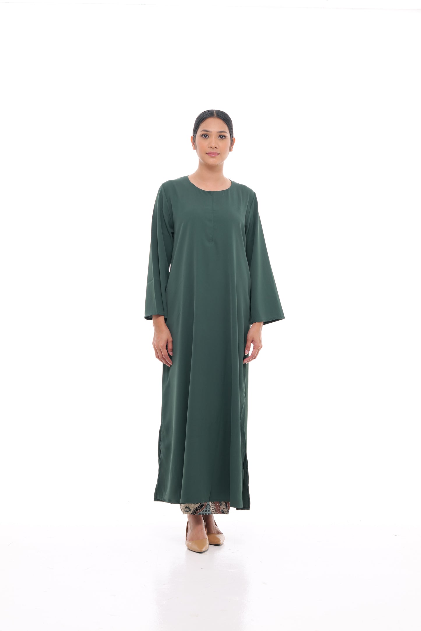 Edza Maxi Dress in Dark Green