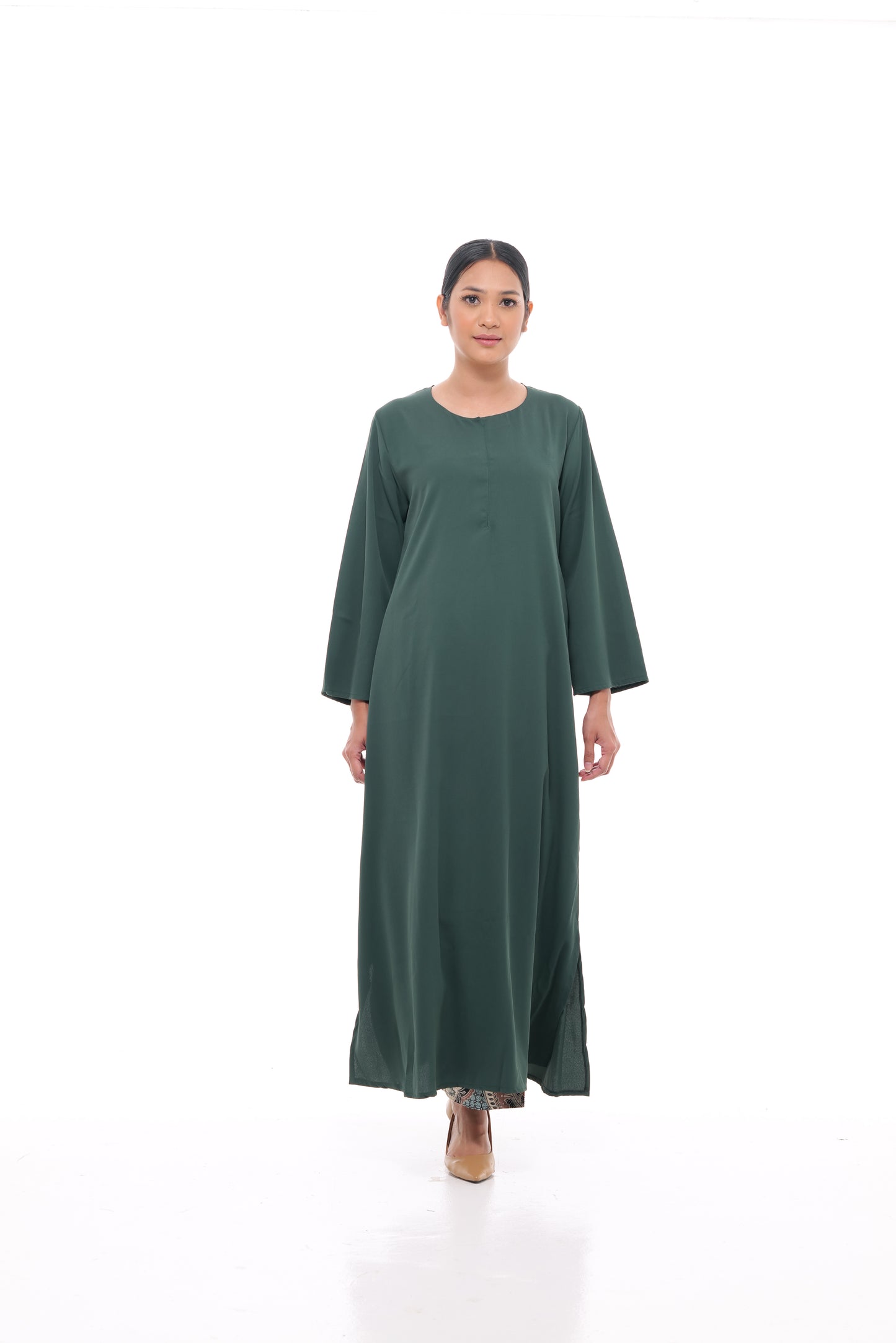 Edza Maxi Dress in Dark Green