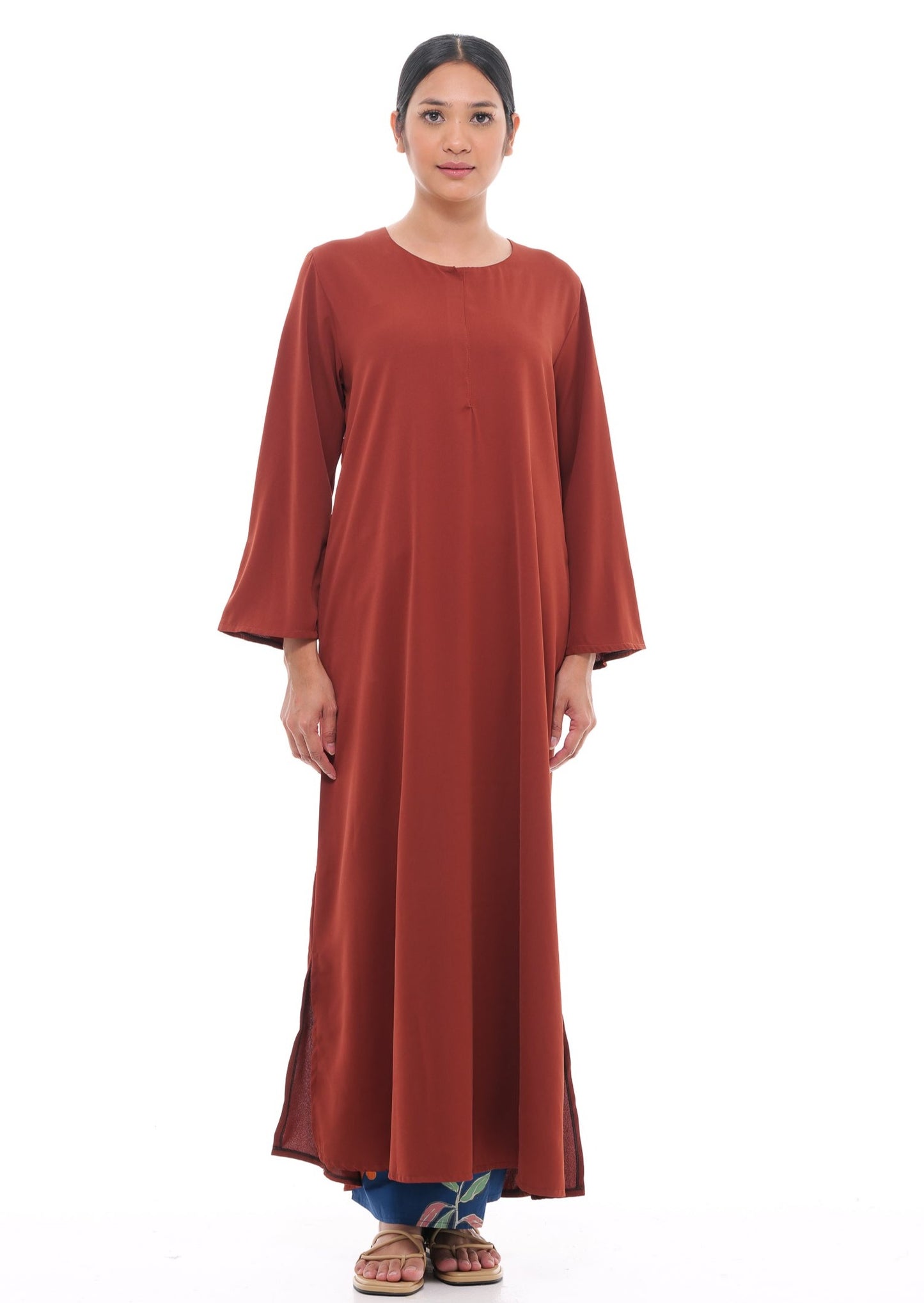 Edza Maxi Dress in Brown