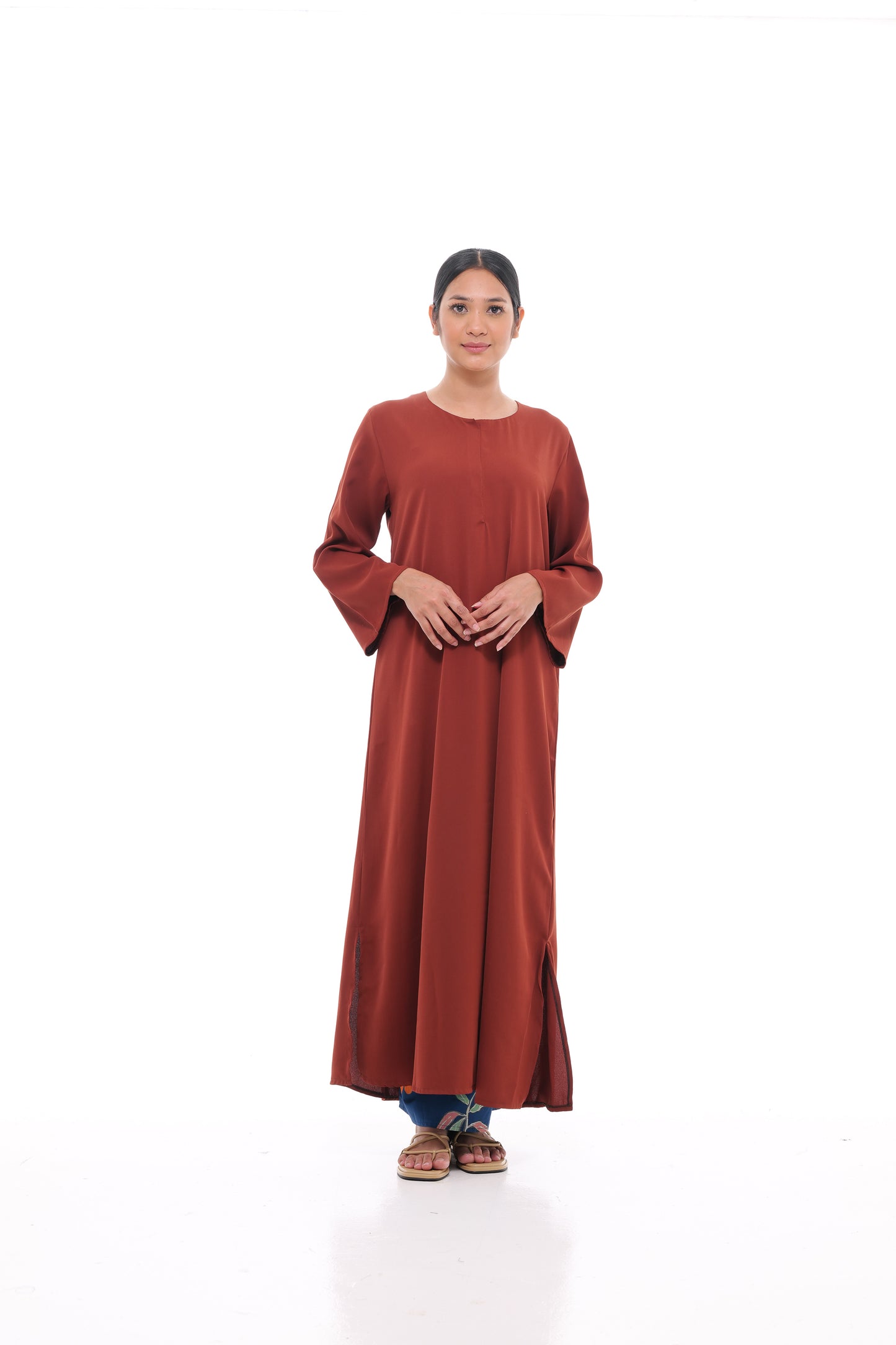 Edza Maxi Dress in Brown