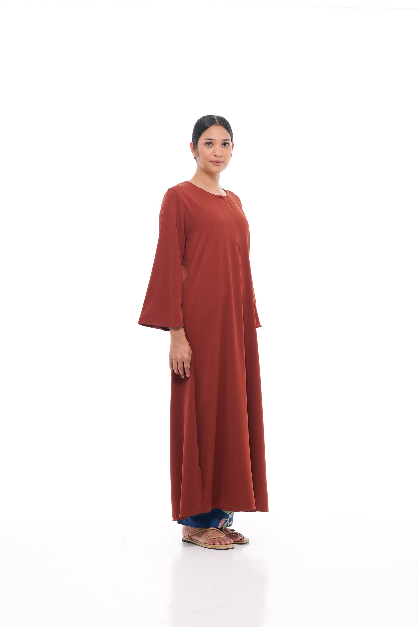 Edza Maxi Dress in Brown