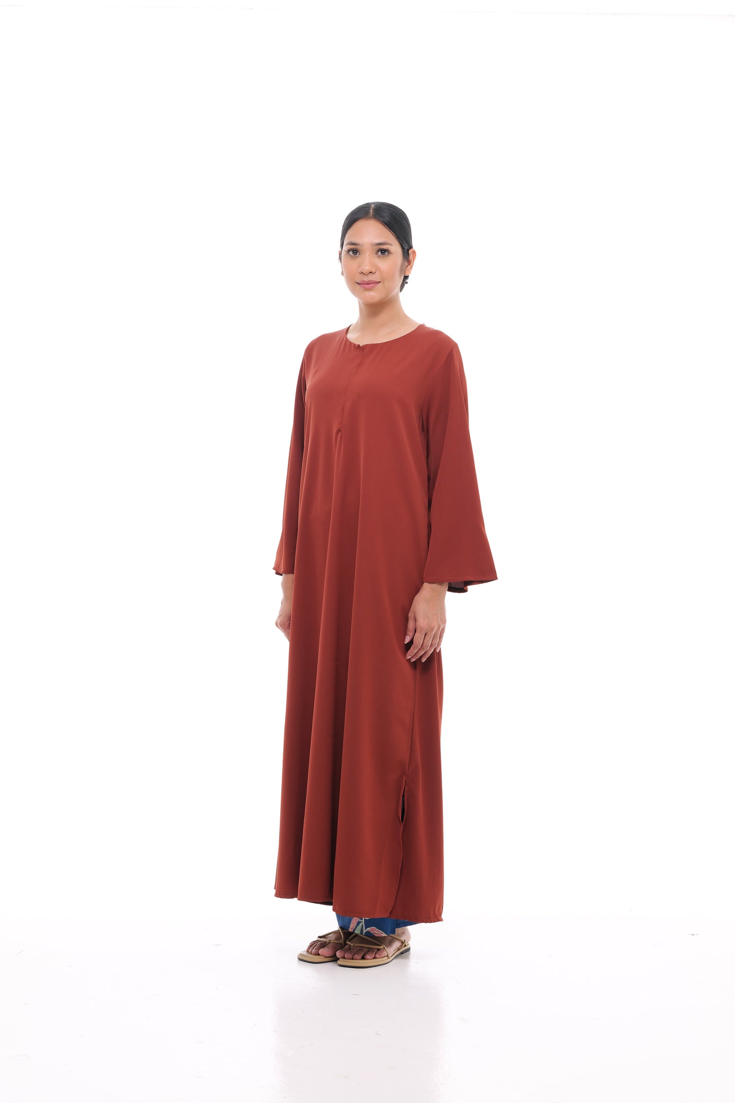 Edza Maxi Dress in Brown