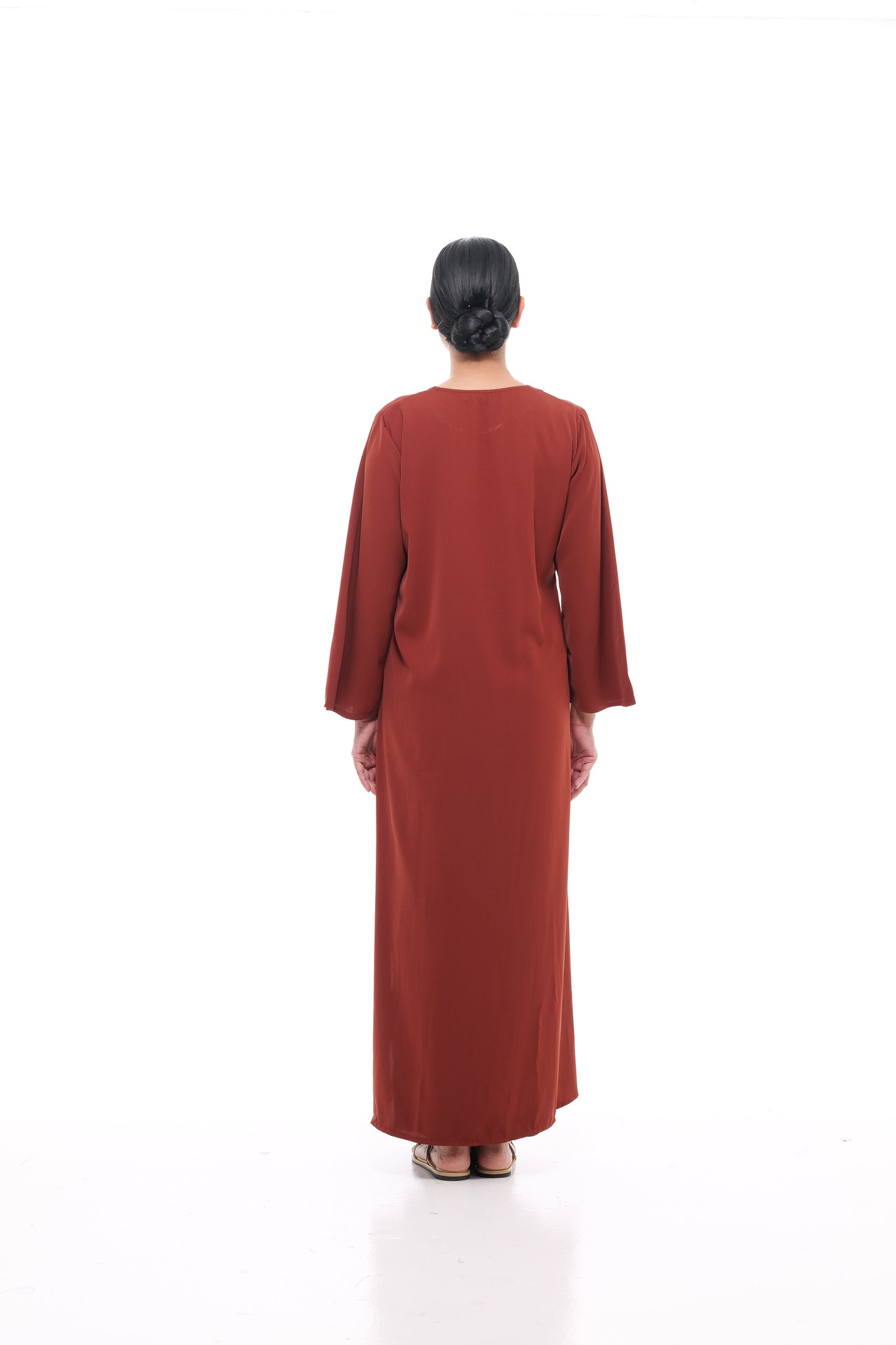 Edza Maxi Dress in Brown