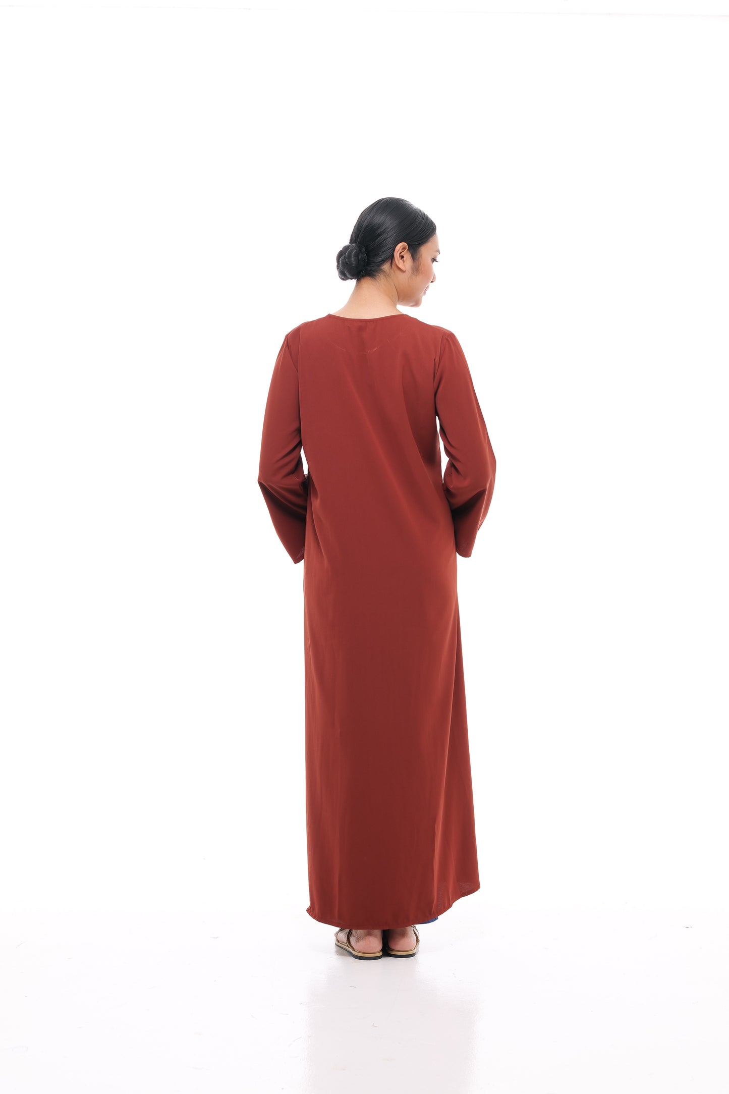 Edza Maxi Dress in Brown
