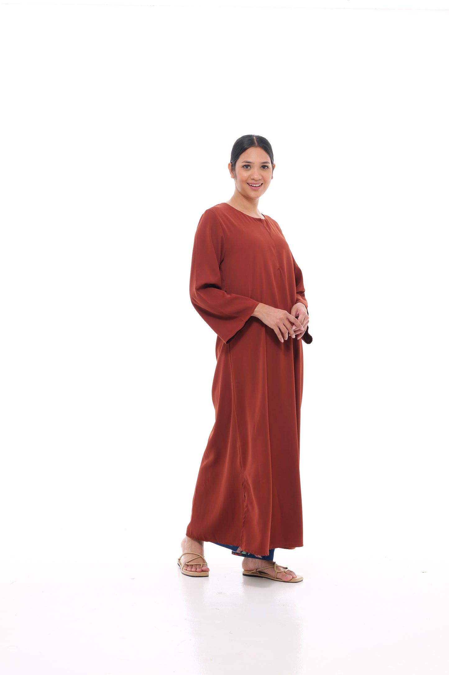 Edza Maxi Dress in Brown