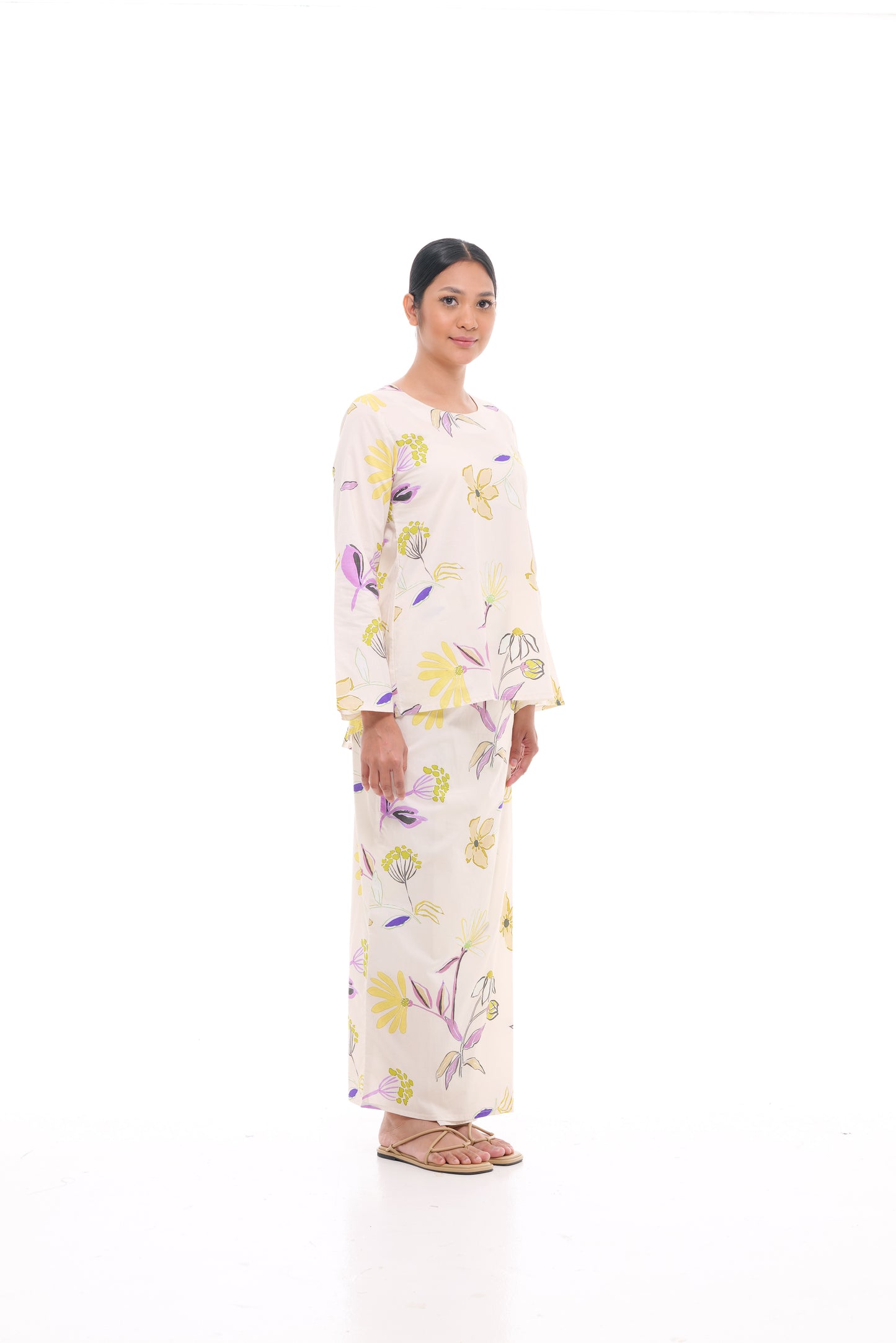 Jamilah Top in White and Yellow
