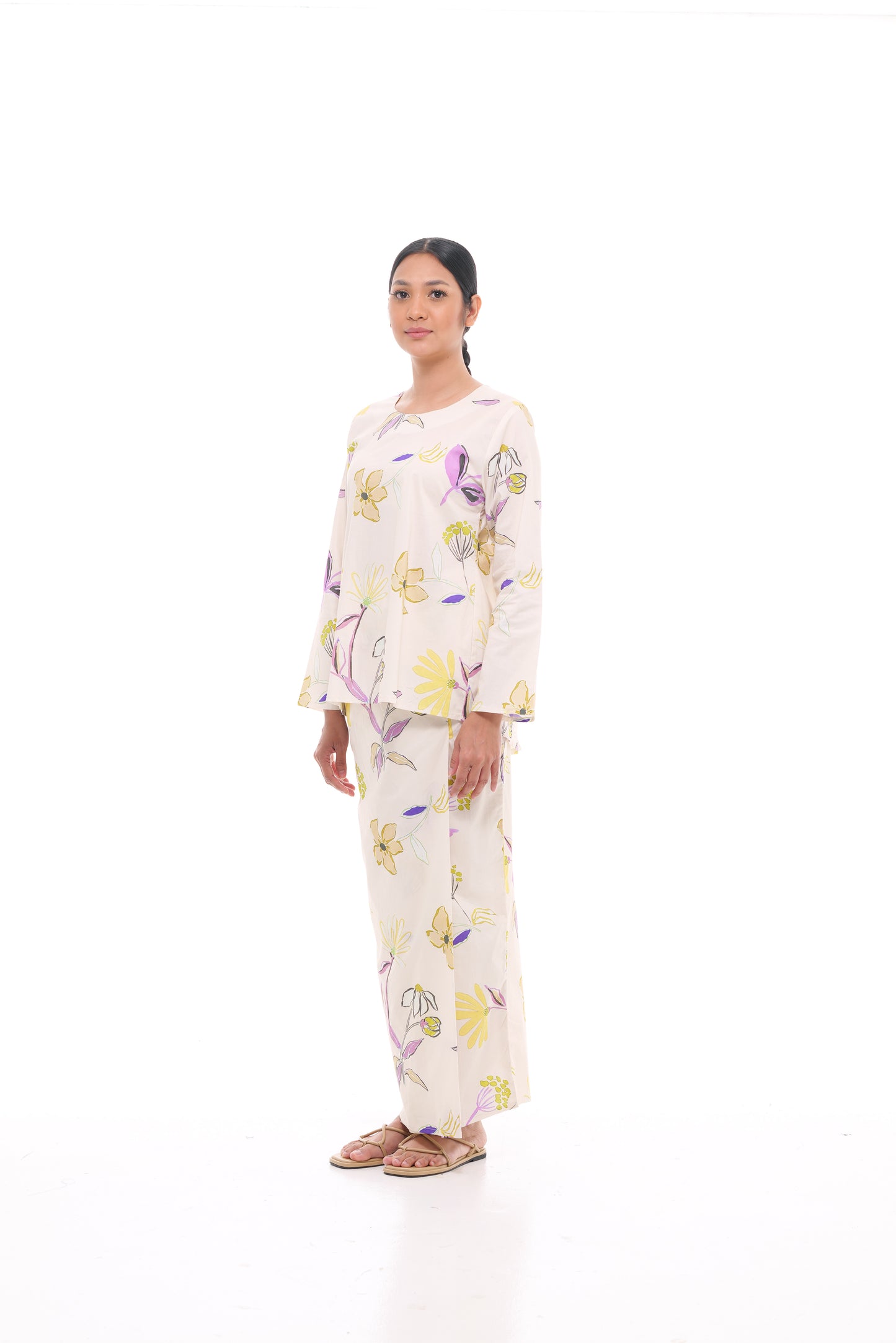 Jamilah Top in White and Yellow