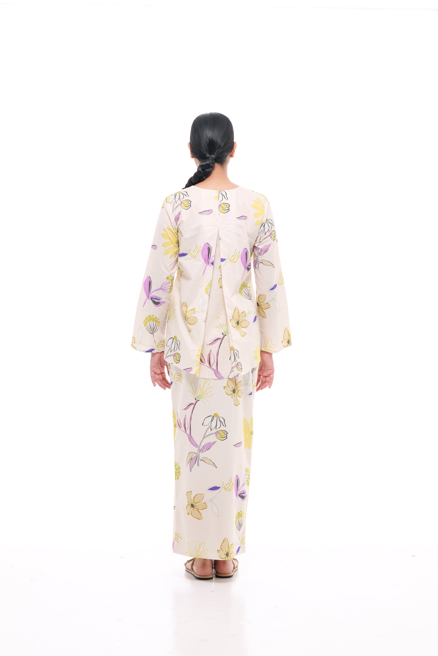 Jamilah Top in White and Yellow