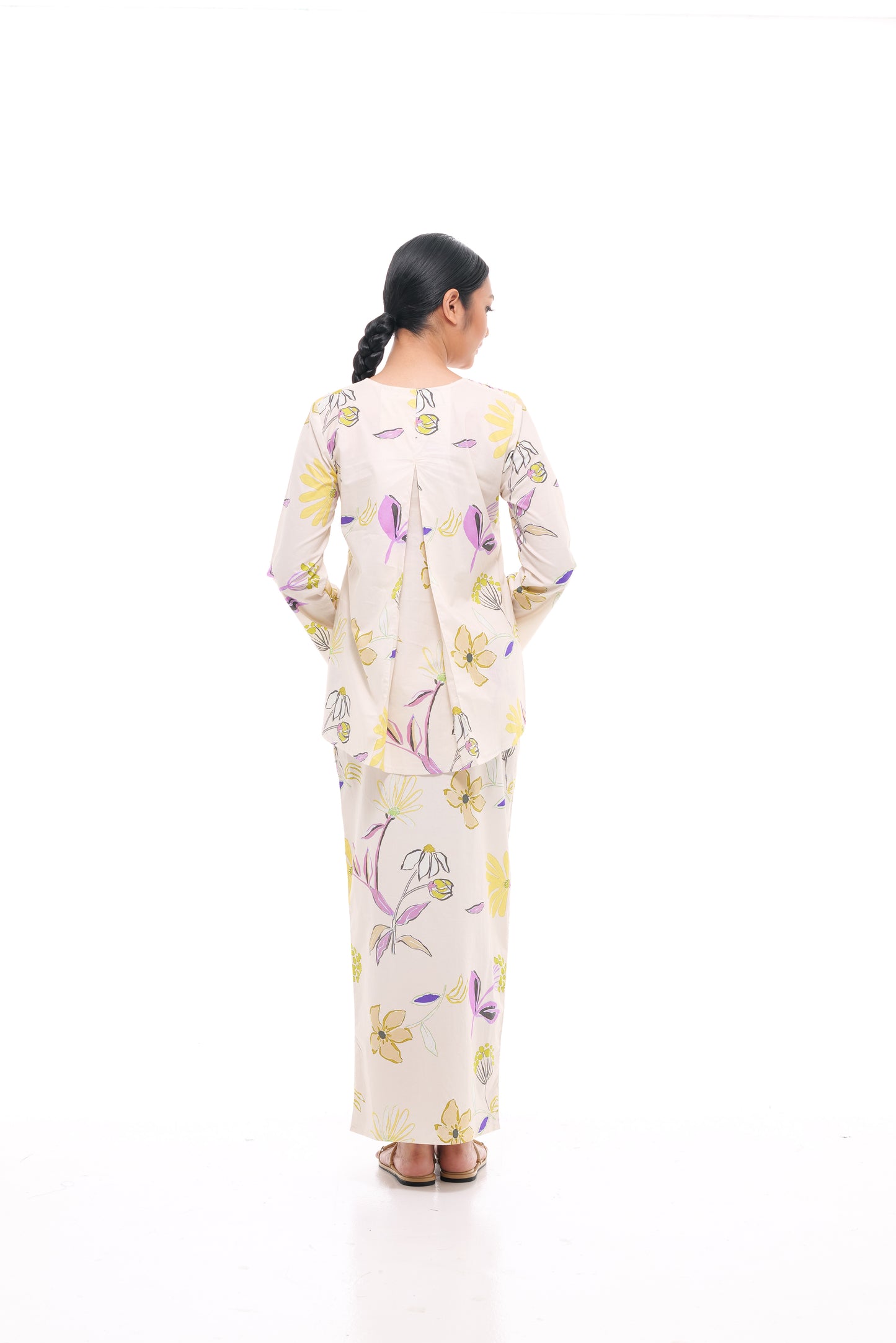 Jamilah Top in White and Yellow