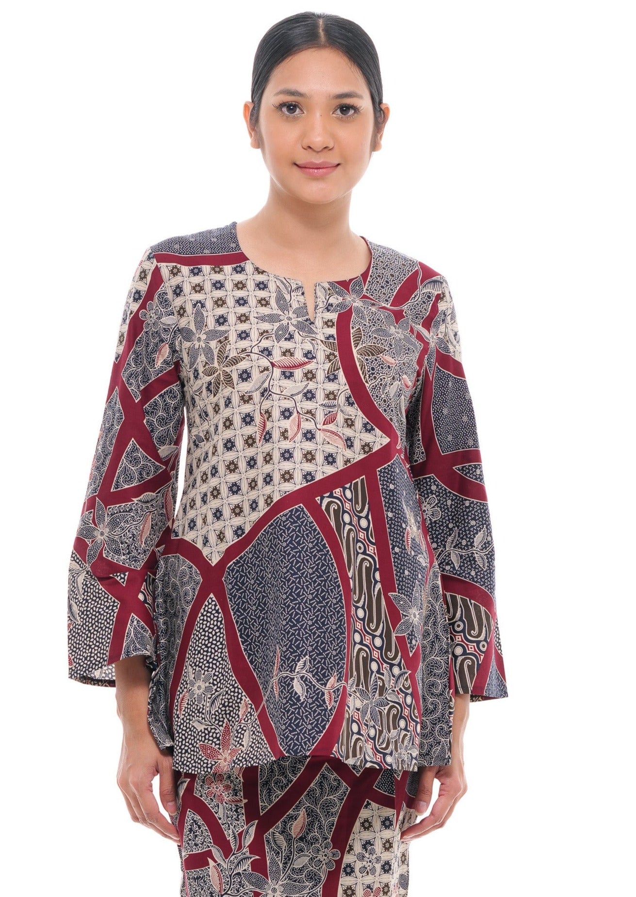 Junaida Top in Maroon