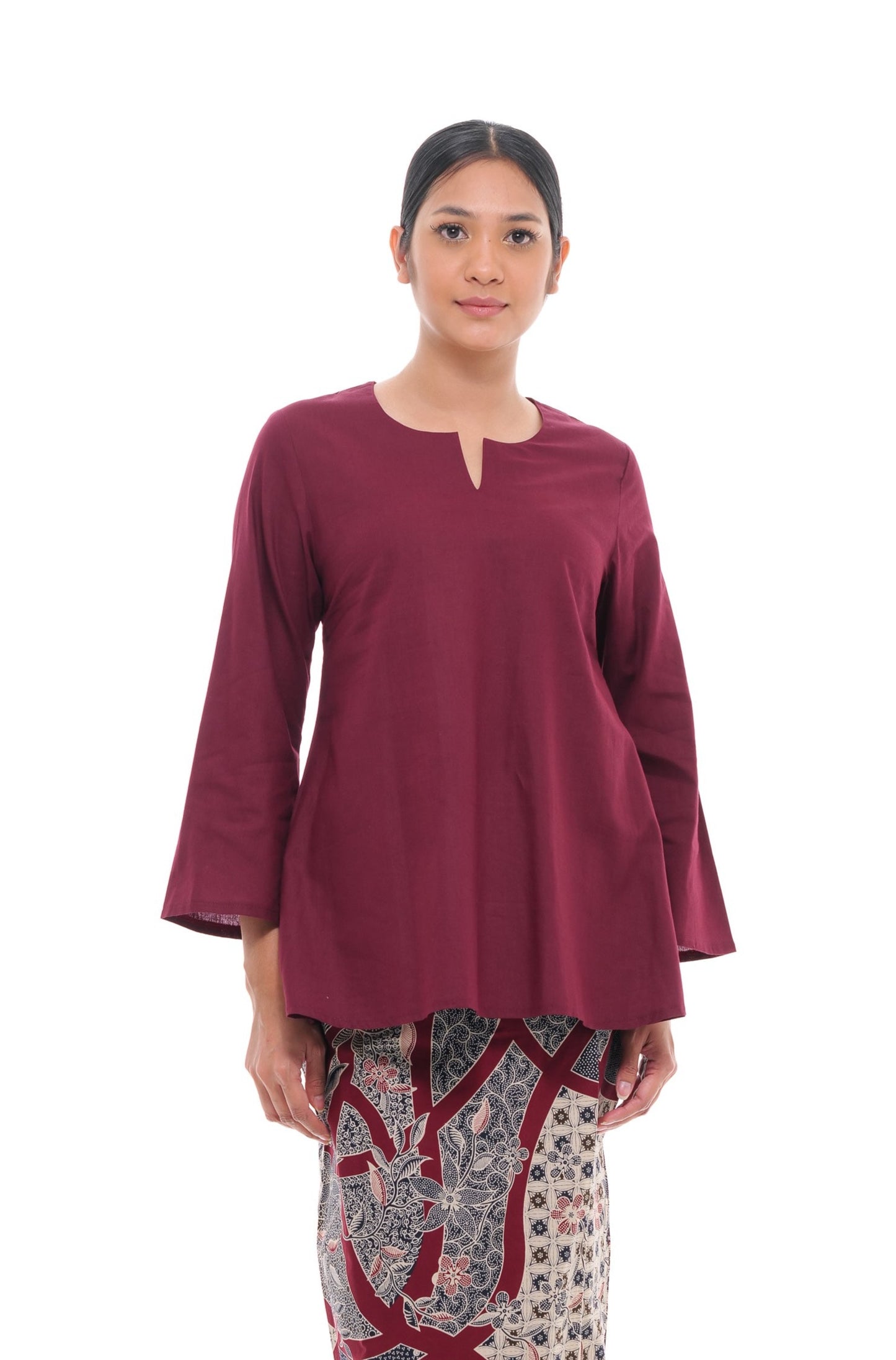 Norlida Top in Maroon