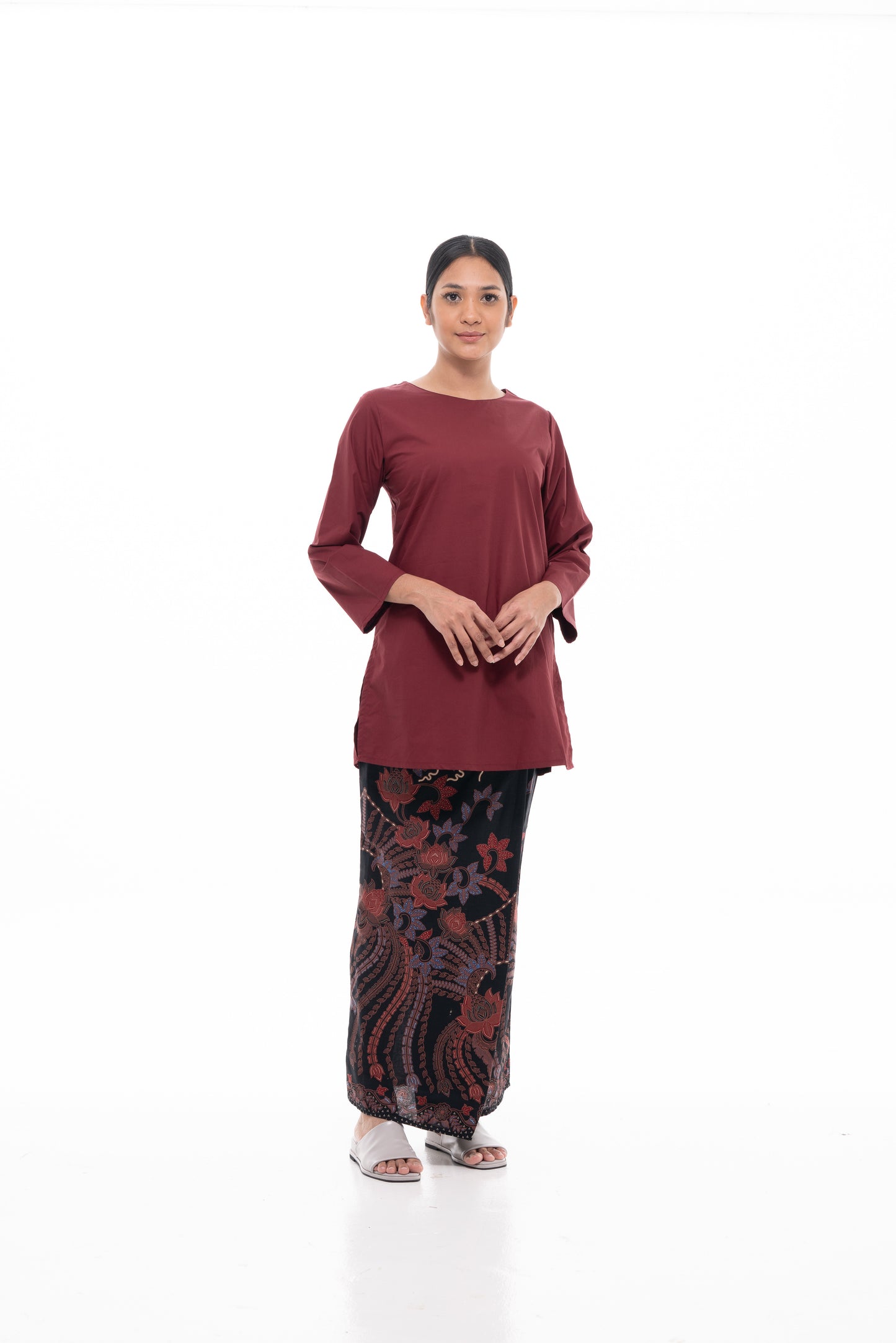 Nabilah Kurung in Maroon