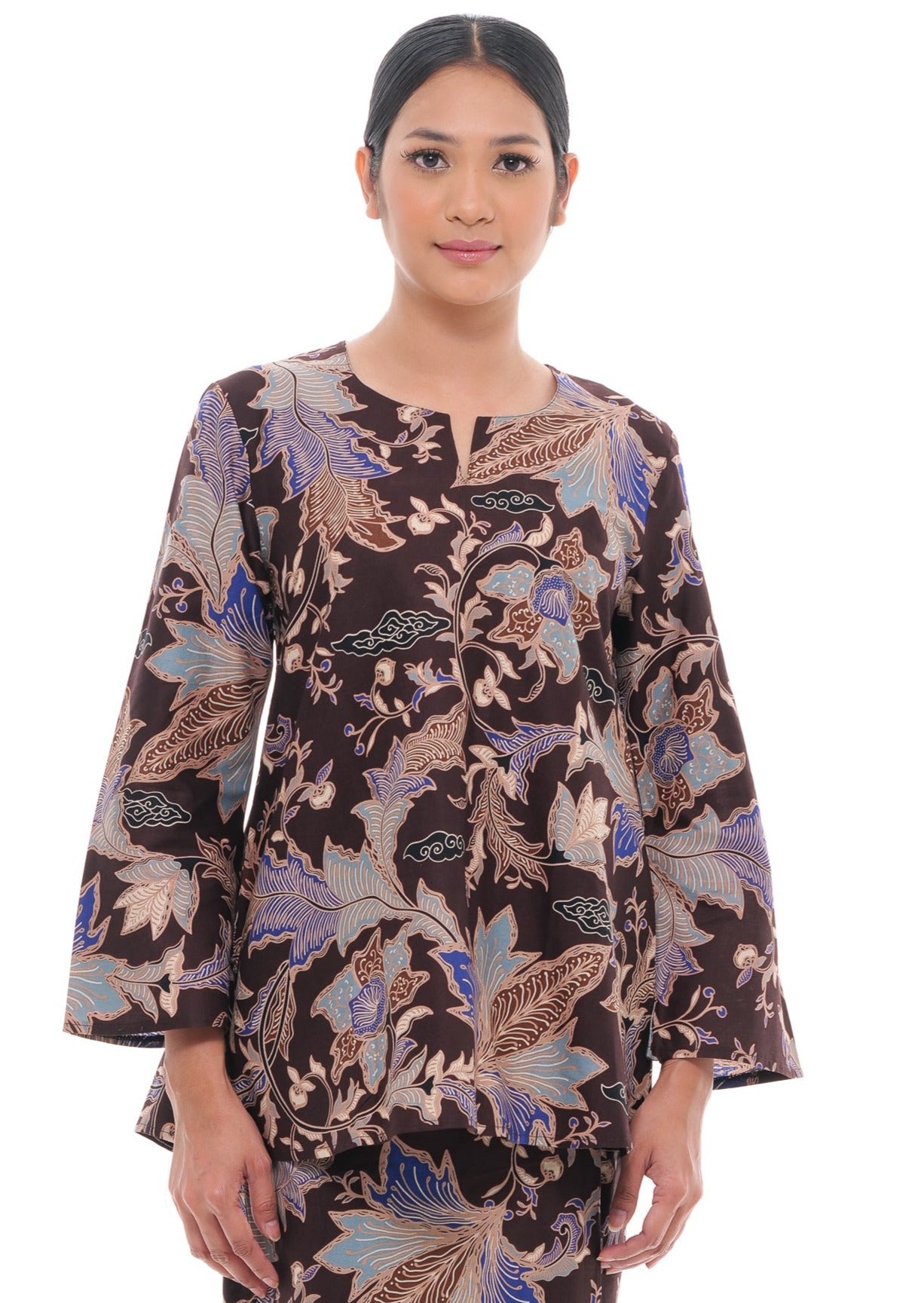 Jalilah Top in Brown
