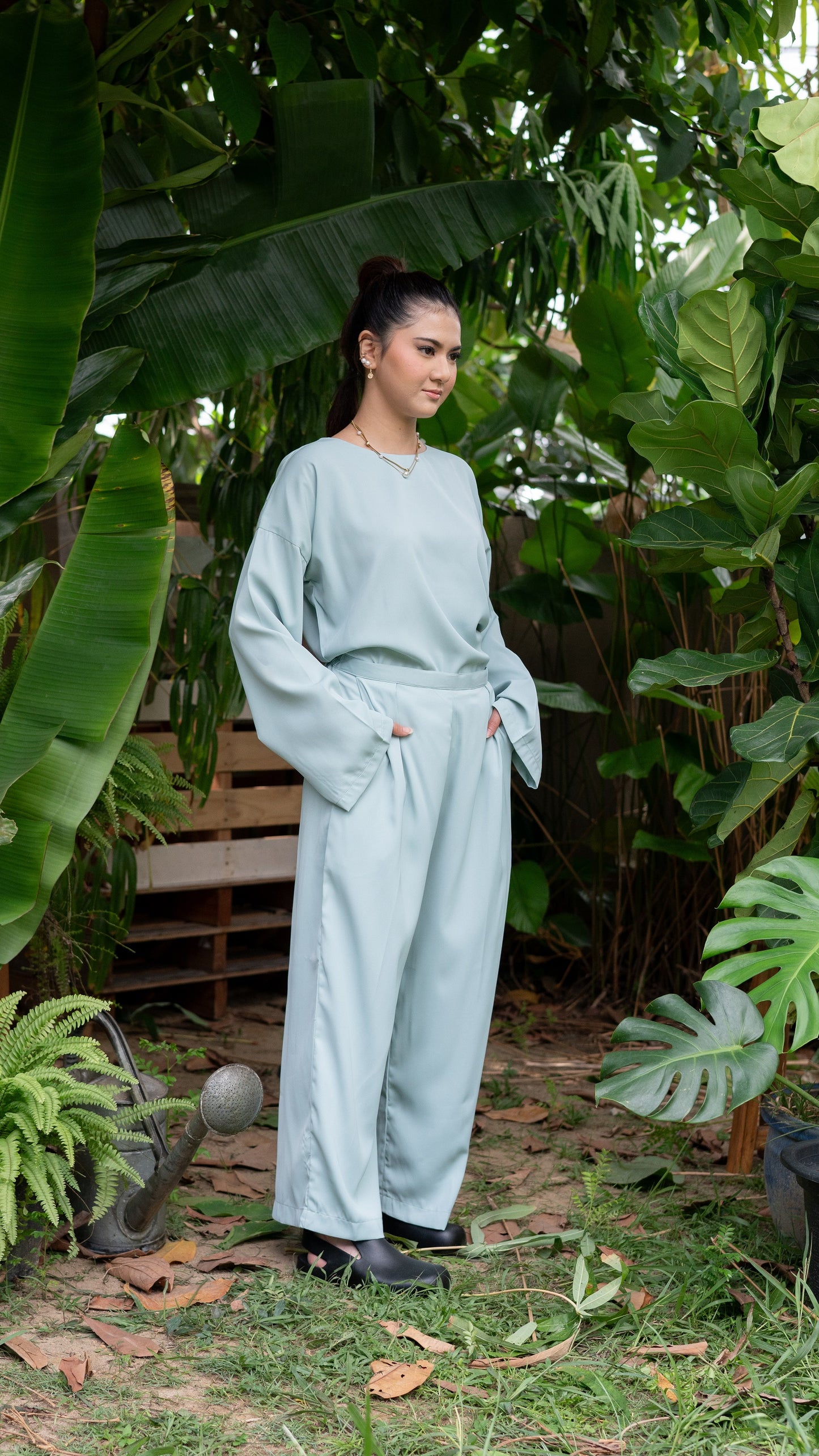 Edza Palazzo in Mint Green