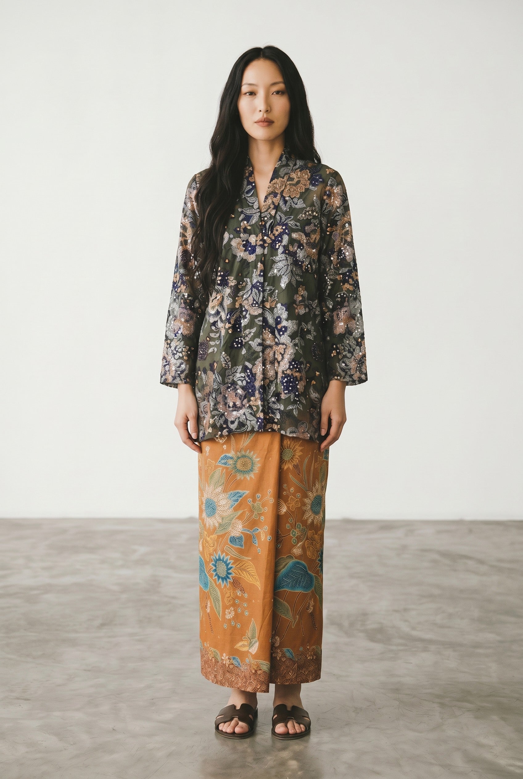 Naira Kimono kebaya in Black