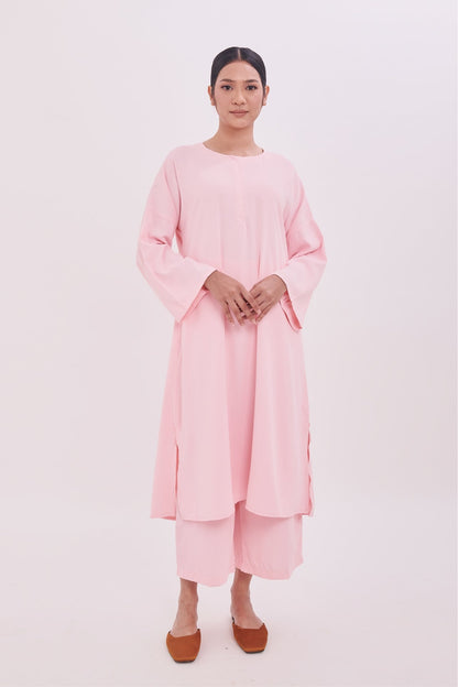 Edza Tunic Top in Pink