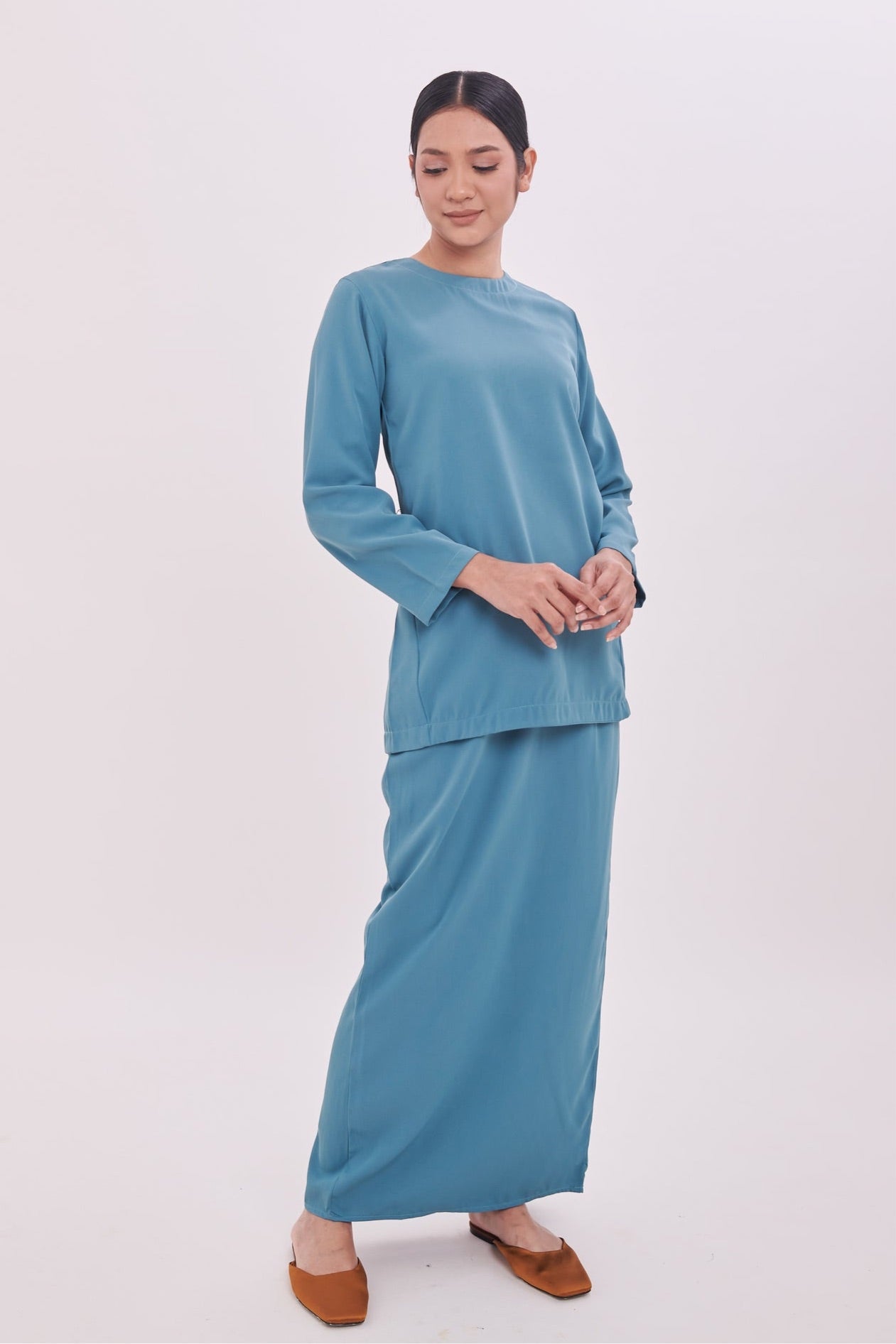 Edza Blouse in Turquoise