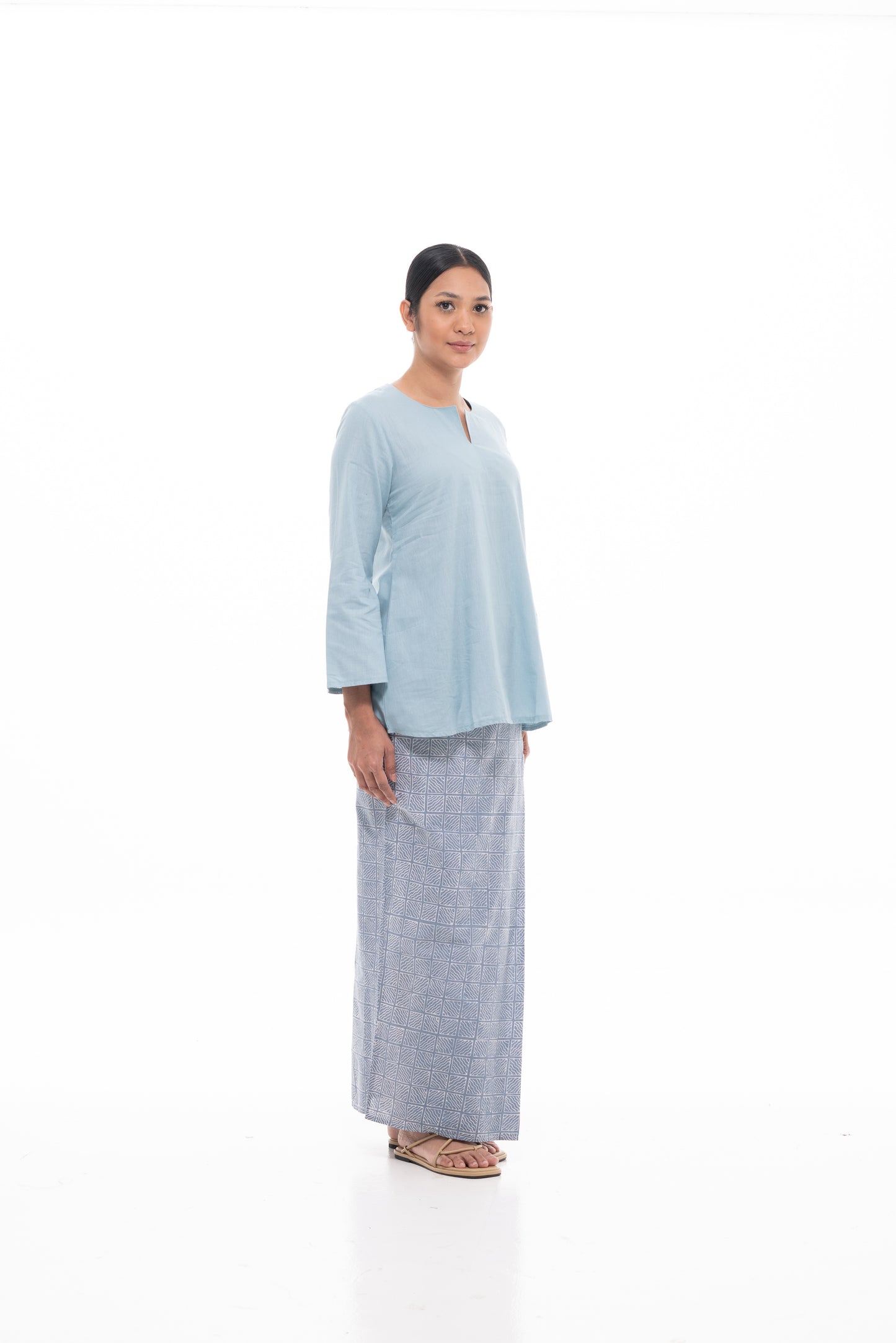 Norlida Top in Stone Blue