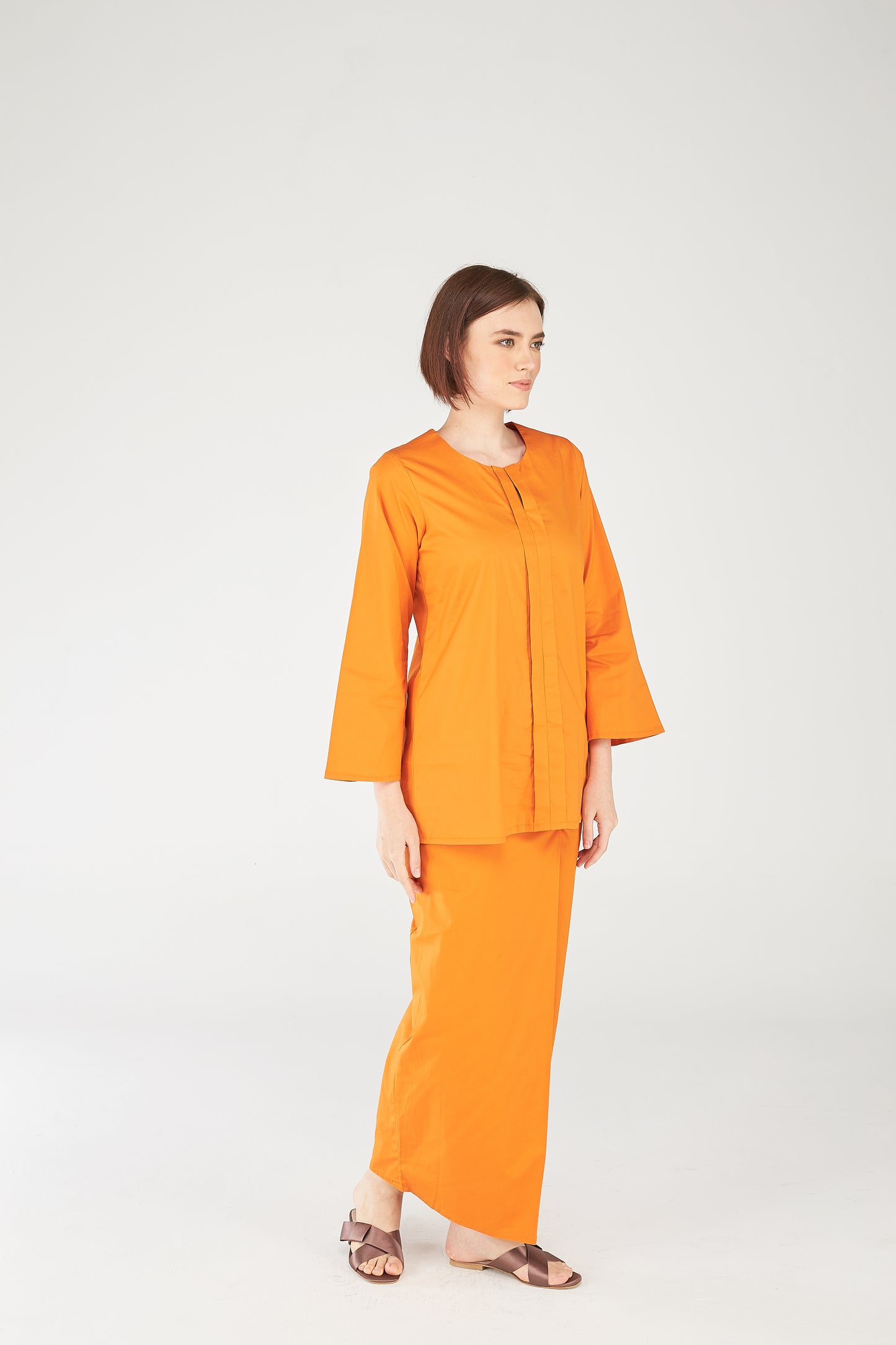Maryam Blouse in Tangerine
