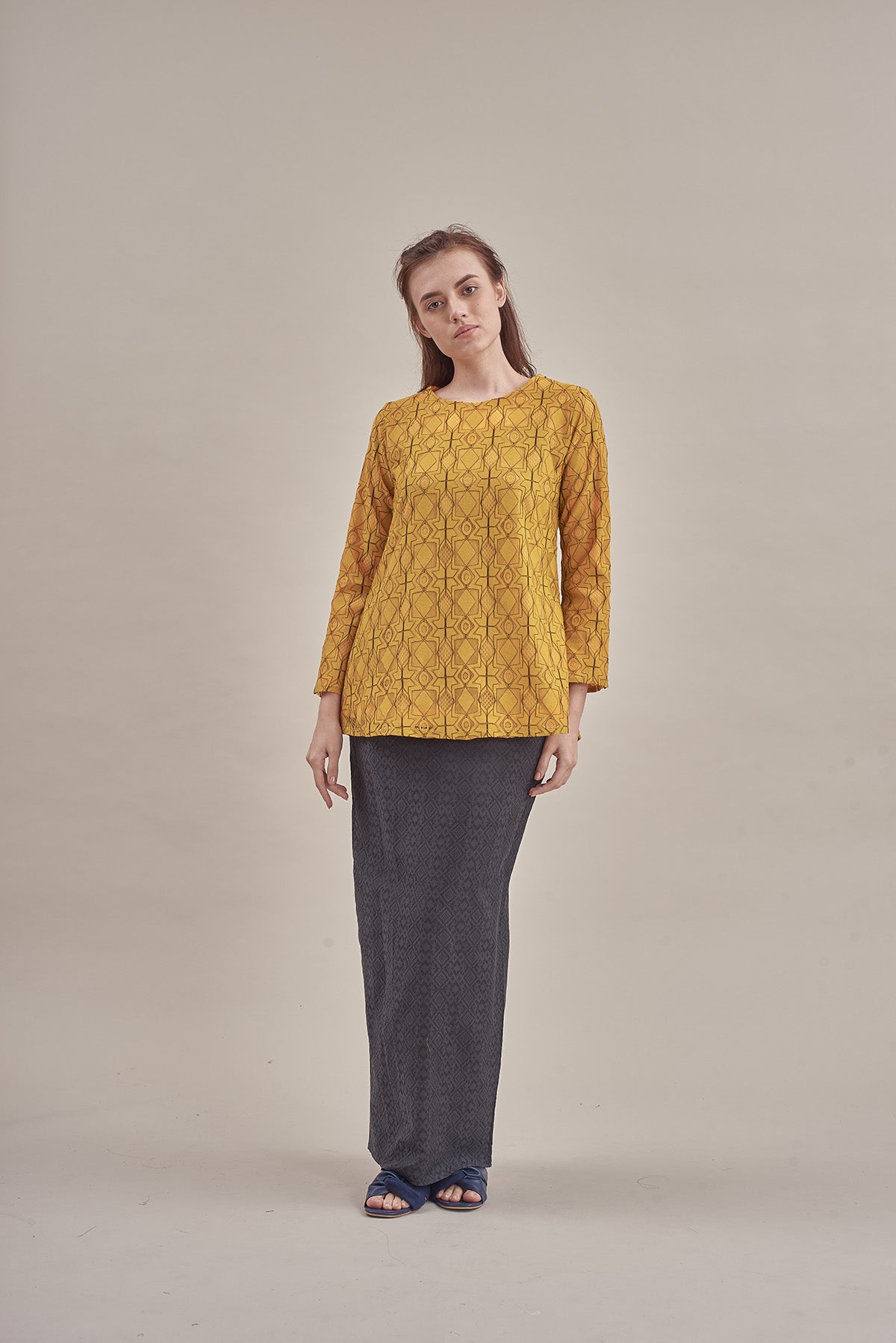 Aleena Lace Top in Mustard