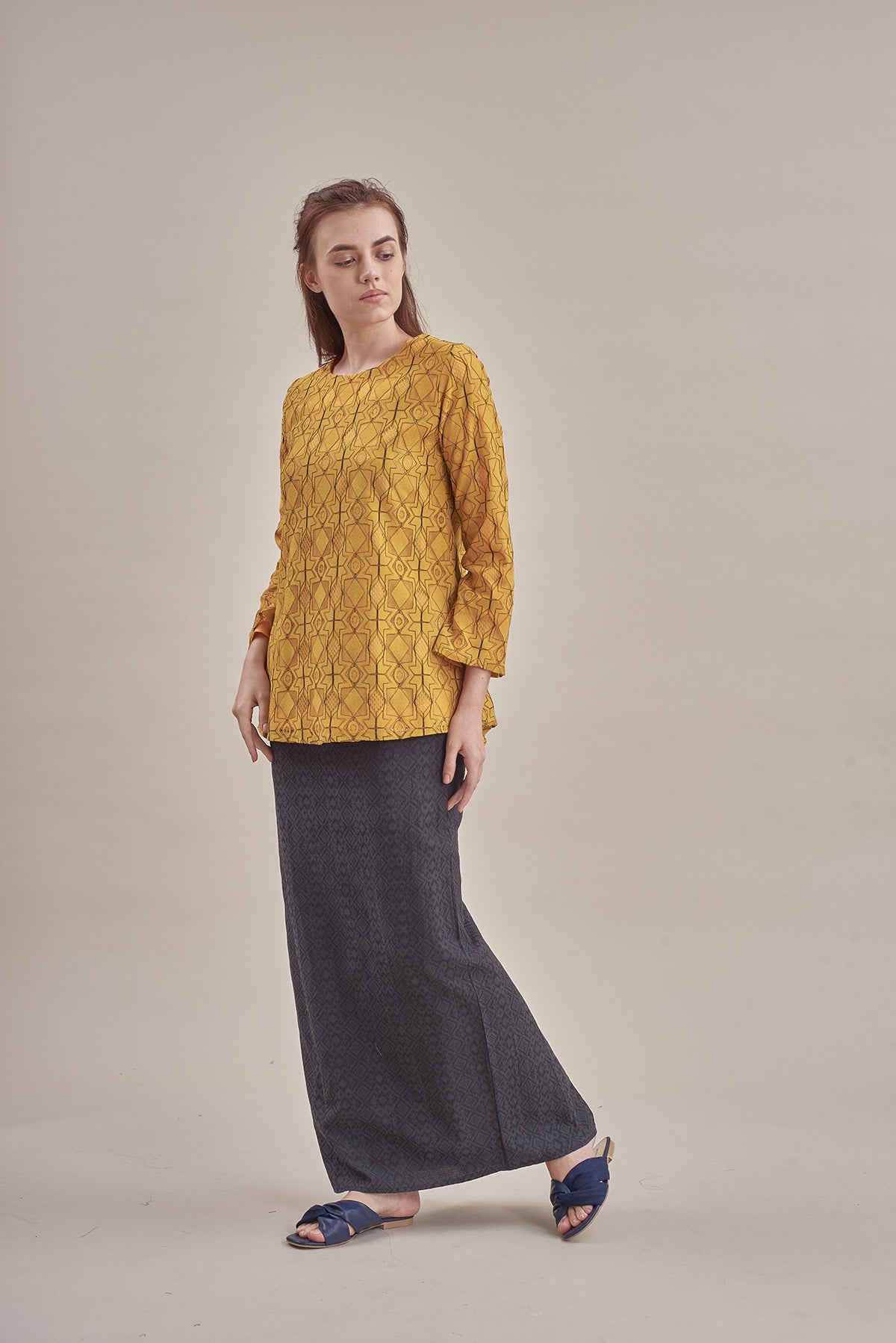 Aleena Lace Top in Mustard