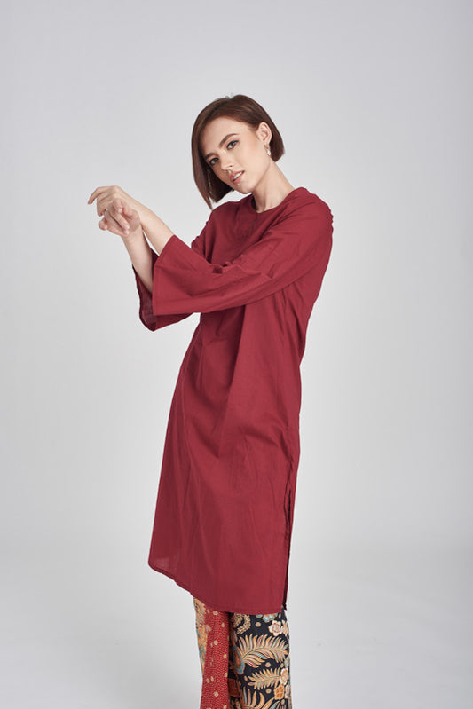 Fatimah Tunic in Maroon